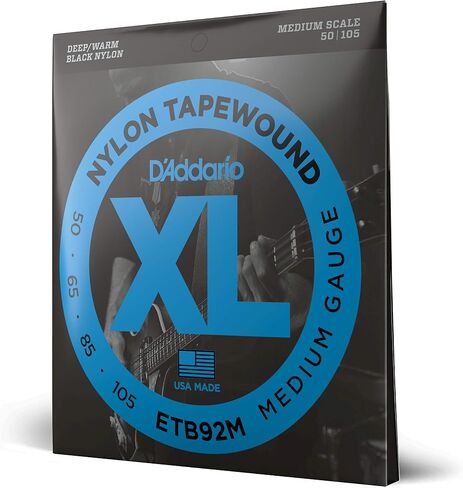 أوتار جيتار D'Addario ETB92SL Tapewound Bass، متوسطة، 50-105، مقياس طويل للغاية in Saudi Arabia
