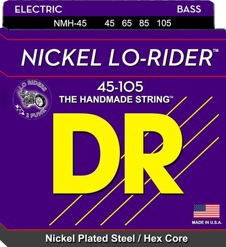 DR Strings Nickel Lo-Rider - Nickel Plated Hex Core Bass 45-105 in Saudi Arabia