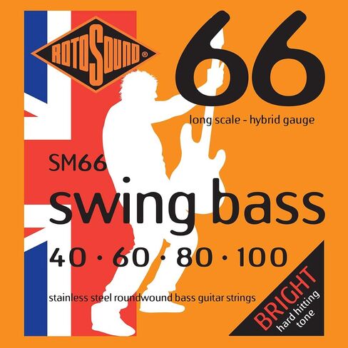 Rotosound SM66 Swing Bass 66 Stainless Steel Hybrid Bass Guitar Strings (40 60 80 100) in Saudi Arabia