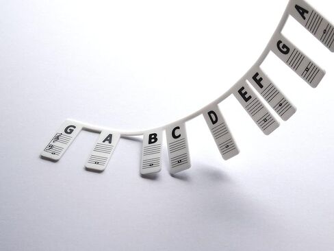 The Piano Rake (Piano Guide) | Learn Notes Instantly | Ultimate Accessory | Better Than Messy Stickers | Fits All Full-Size Key Pianos & Keyboards | 35 Key Length Shows Grand Stave in Kuwait