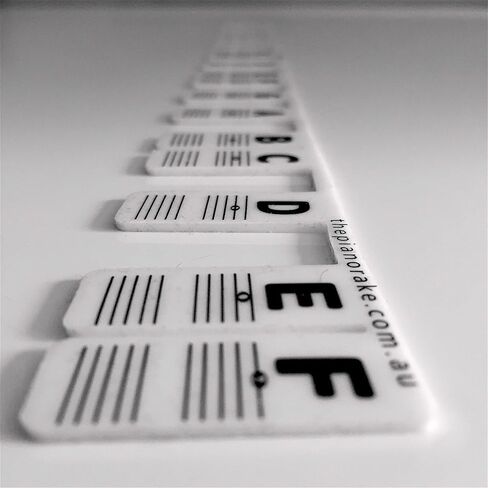 The Piano Rake (Piano Guide) | Learn Notes Instantly | Ultimate Accessory | Better Than Messy Stickers | Fits All Full-Size Key Pianos & Keyboards | 35 Key Length Shows Grand Stave in Kuwait