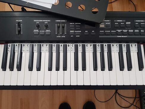 The Piano Rake (Piano Guide) | Learn Notes Instantly | Ultimate Accessory | Better Than Messy Stickers | Fits All Full-Size Key Pianos & Keyboards | 35 Key Length Shows Grand Stave in Kuwait