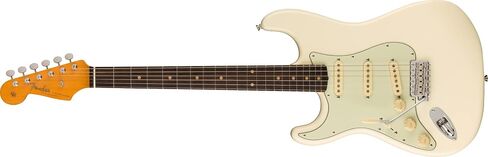 Fender American Vintage II 1966 Jazz Bass، أبيض أولمبي، أعسر، لوحة أصابع من خشب الورد in Kuwait