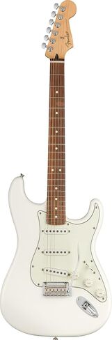 Fender Player Stratocaster® HSS - حزمة بولار وايت مع حافظة تويد ممتازة، وكابل، وموالف، وحزام، وأوتار، ولقطات، وأقراص DVD لأساسيات جيتار أوستن بازار in Saudi Arabia