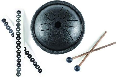 Yahpetes Worry-free Drum 5.5 Inch Steel Tongue Drum 6 Notes Musical Instruments Hand Drums with Handpan Drum with 1 Pair Mallets and Storage Drum Bag Note Sticks (Green) in Kuwait