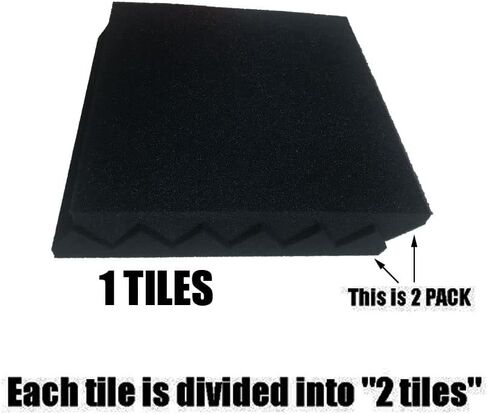 96 لوحة رغوة صوتية إسفين ستوديو عازل للصوت بلاط الحائط 12 بوصة × 12 بوصة × 2 بوصة in Kuwait