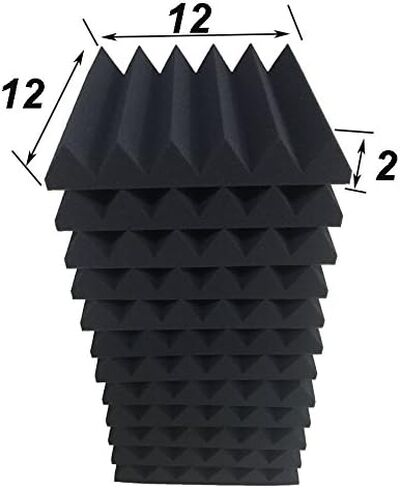 96 لوحة رغوة صوتية إسفين ستوديو عازل للصوت بلاط الحائط 12 بوصة × 12 بوصة × 2 بوصة in Kuwait