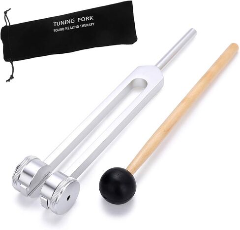 Bysameyee 528 hz Tuning Fork Medical with Taylor Percussion Hammer Mallet, Non-Magnetic Aluminum Alloy Tuning Forks for Sound Healing Therapy, DNA Repair, Violin/Guitar/Piano Tune in Kuwait