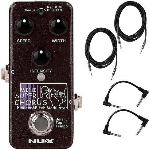 مجموعة دواسات NUX Mini SCF Super Chorus Flanger وPitch Effects مع كابلين للأجهزة وكابلين للتصحيح in Saudi Arabia