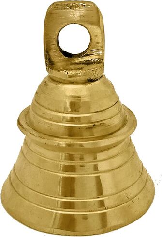 Genieland 6 Pc Set of Brass Bell with Hanging Loops Coaster Beach Decoration Item Vintage Style Indian Bell with Jingle Ring, Wedding Bell, Wedding Chimes DIY Craft Christmas Bell, Cow, Elephant Bell in Kuwait
