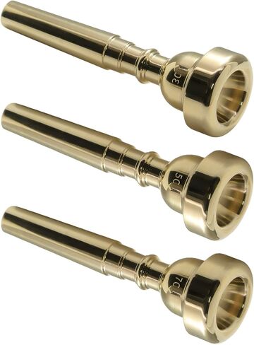 Biaundo Trumpet Mouthpiece, Silver Plated 7C Trumpet Mouthpiece Brass Mouthpiece Replacement Trumpet Accessories Instruments Mouthpiece for Beginners, Professional Players in Kuwait