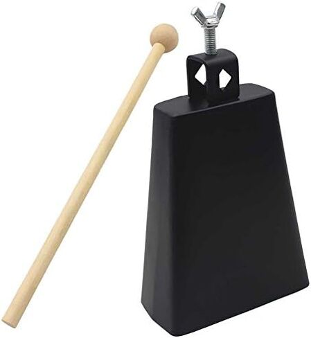 Bnineteenteam Cow Bell,6inch Metal Cow Bell Noisemaker with Stick for Percussion Musical Instruments Percussion Supplies in Saudi Arabia