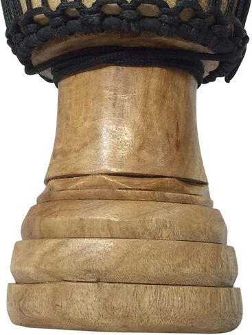 طبل دجيمبي افريقي منحوت يدويا - خشب صلب، جلد الماعز - ام ايه in Kuwait