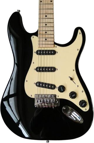 لاقط جيتار كهربائي سيراميكي برقبة مغناطيسية وجسر متوسط ​​وملف واحد متوافق مع Strat Style SSS مجموعة استبدال أجزاء الجيتار الكهربائي مكونة من 3 قطع باللون الأبيض. in Kuwait