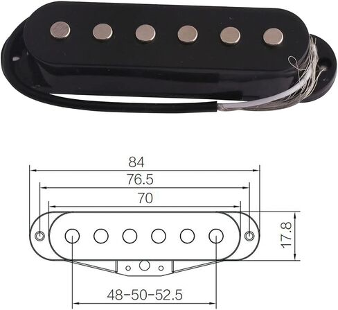لاقط جيتار كهربائي سيراميكي برقبة مغناطيسية وجسر متوسط ​​وملف واحد متوافق مع Strat Style SSS مجموعة استبدال أجزاء الجيتار الكهربائي مكونة من 3 قطع باللون الأبيض. in Kuwait