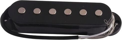 لاقط جيتار كهربائي سيراميكي برقبة مغناطيسية وجسر متوسط ​​وملف واحد متوافق مع Strat Style SSS مجموعة استبدال أجزاء الجيتار الكهربائي مكونة من 3 قطع باللون الأبيض. in Kuwait