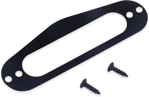 حلقة تثبيت لاقط رقبة الجيتار من Rubatone مع براغي متوافقة مع التقاطات لفائف واحدة من Fender Strat Stratocaster باللون الأسود. in Kuwait