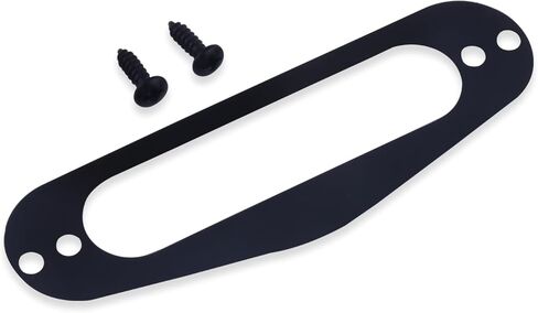 حلقة تثبيت لاقط رقبة الجيتار من Rubatone مع براغي متوافقة مع التقاطات لفائف واحدة من Fender Strat Stratocaster باللون الأسود. in Kuwait