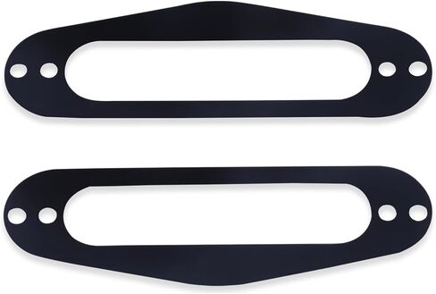 حلقة تثبيت لاقط رقبة الجيتار من Rubatone مع براغي متوافقة مع التقاطات لفائف واحدة من Fender Strat Stratocaster باللون الأسود. in Kuwait