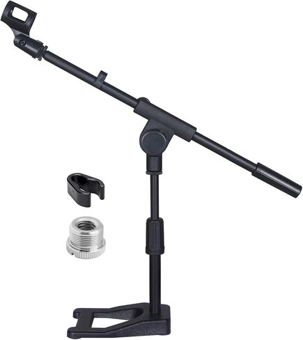 حامل ميكروفون سطح المكتب من GLEAM - قاعدة مرجحة قابلة للتعديل 3/8 بوصة ومحول 5/8 بوصة لـ Blue Yeti and Blue Snowball in Kuwait