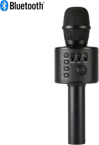 ميكروفون كاريوكي لاسلكي بتقنية البلوتوث من Core Innovations مع مكبرات صوت مدمجة + تسجيل عالي الدقة، ميكروفون محمول باليد | أرجواني in Kuwait