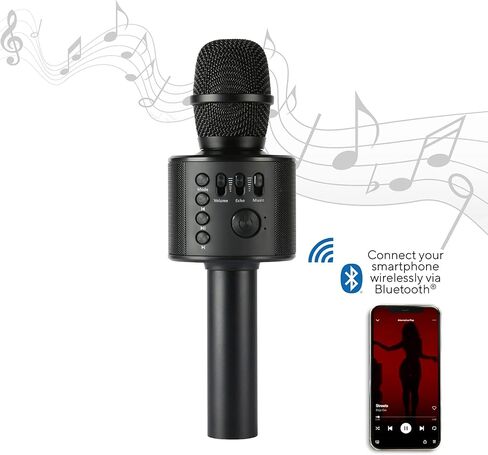 ميكروفون كاريوكي لاسلكي بتقنية البلوتوث من Core Innovations مع مكبرات صوت مدمجة + تسجيل عالي الدقة، ميكروفون محمول باليد | أرجواني in Kuwait