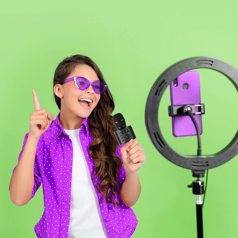 ميكروفون كاريوكي لاسلكي بتقنية البلوتوث من Core Innovations مع مكبرات صوت مدمجة + تسجيل عالي الدقة، ميكروفون محمول باليد | أرجواني in Kuwait