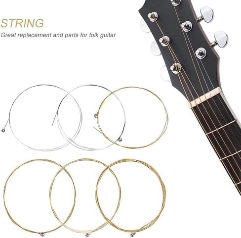 TUOREN 5 Sets of 6 String Guitar Strings Replacement Steel Guitar Strings for Acoustic Guitar Gold Ball End in Saudi Arabia