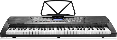 Ashthorpe 61-Key Digital Electronic Keyboard Piano مع مفاتيح كاملة الحجم للمبتدئين، تتضمن سماعات الرأس والميكروفون وملصقات الكلمات الرئيسية in Kuwait