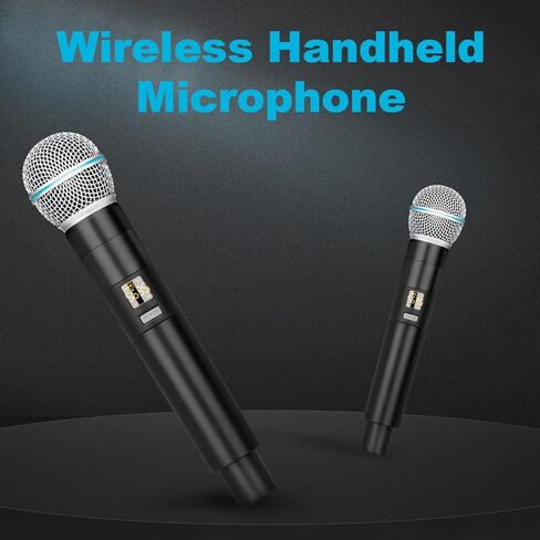 Bomaite BO4-M مجموعة نظام مزج ميكروفون الكاريوكي المحمول، خلاط 4 قنوات مع ميكروفون لاسلكي مزدوج، واجهة USB بلوتوث MP3 في الغناء للتلفزيون الذكي، الكمبيوتر الشخصي، KTV، المسرح المنزلي، مكبر الصوت، مكبر الصوت in Kuwait