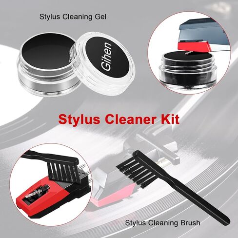 مجموعة تنظيف إبر مشغل التسجيل، جل تنظيف قلم 4 في 1 كامل، فرشاة إبر مشغل التسجيل، إبرة بديلة قابلة للدوران (قطعتان)، صندوق تخزين in Kuwait
