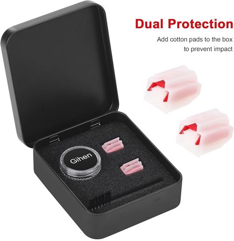 مجموعة تنظيف إبر مشغل التسجيل، جل تنظيف قلم 4 في 1 كامل، فرشاة إبر مشغل التسجيل، إبرة بديلة قابلة للدوران (قطعتان)، صندوق تخزين in Kuwait