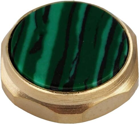 Jiayouy 3Pcs Trumpet Valve Finger Buttons Musical Instruments Accessories Gold with Green Texture Inlay in Saudi Arabia