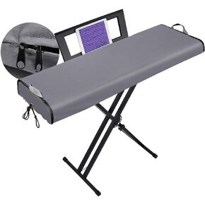 غطاء لوحة مفاتيح البيانو 61 مفتاحًا - حامل موسيقي بسحاب يفتح بسُمك مقاوم للماء وغطاء بيانو رقمي متين لـ 61 مفتاحًا مع مقابض ورباط قابل للتعديل للبيانو الكهربائي الرقمي in Kuwait