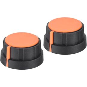 MECCANIXITY Potentiometer Knobs Bakelite 31x16.5mm Volume Control Knob Cap for Guitar Bass,Volume Control,Mechanical Switch, Appliances,Audio 6mm Hole with 2pcs Set Screw Black 2PCS