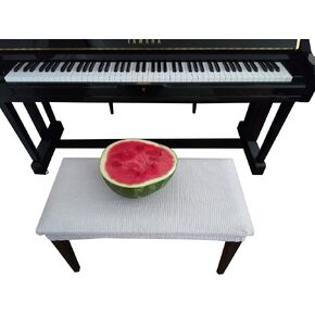 Waterproof Piano Bench Cover - Perfect for Pets, Kids, Elderly, Weddings, Parties - Machine Washable, Elastic, Removable - Cleans Easily(Beige) in Kuwait