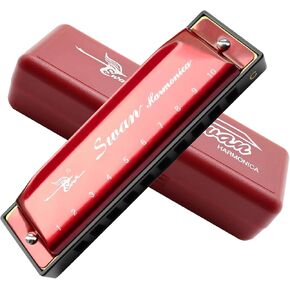 Harmonica Armonica Mouth Organ Blues Harmonica Key of C 10 Hole 20 Tone Polyphony Diatonic Harp with Case for Blues Folk Jazz Pop for Music Student Teacher Teaching Beginner Gift in Kuwait