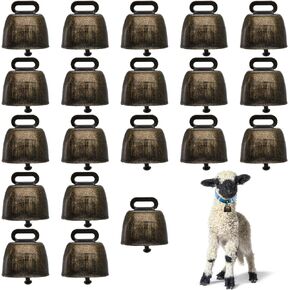 Coloch 20 Pack Grazing Copper Cow Bells, Metal Farm Animal Anti Lost Bells Loud Bronze Bell Small Brass Calling Bells for Grazing Cattle, Horses, Sheep in Kuwait