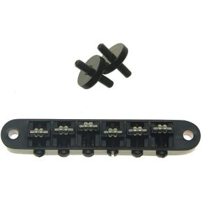 Dopro Black Guitar Roller Saddle Bridge Tune-O-Matic Bridge For USA Les Paul,SG,ES Dot,Gretsch Bigsby T-O-M with M4 Posts