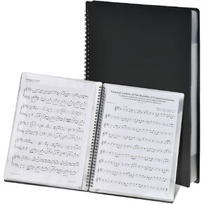 مجلد الموسيقى الورقية من YOTINO، مجلد مقاس 8.5 × 11 بوصة للموسيقيين، مجلد الفرقة، حجم حرف A4، 30 أكمام، جانب مزدوج أو الكتابة على الصفحات المكشوفة خارج الأكمام، لحمل أوراق الموسيقى والملفات (أسود) in Kuwait
