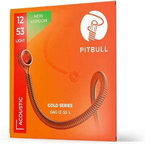 Pitbull Acoustic Guitar Strings Gold Series Phosphor Bronze 12-53 Light GAG 12-53 L
