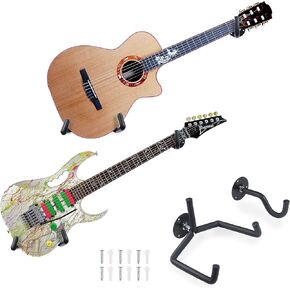 WESOLO Electric Guitar Wall Hanger Ukulele Wall Mount Slatwall Horizontal Hawaiian Guitar Holder Bass Stand Rack in Saudi Arabia