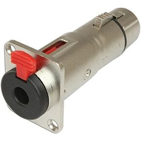 5 Pack: XLR Male to XLR Female Pass Through Panel Mount Jack