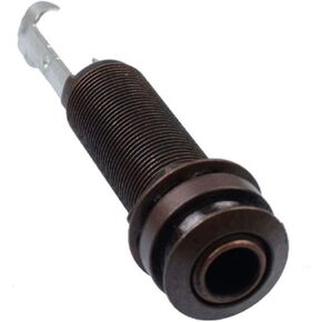 End Pin Output Jack For Bass & Acoustic Electric Guitar, Brass Stereo Endpin Jack Socket 6.35mm 1/4 Inch (Black)