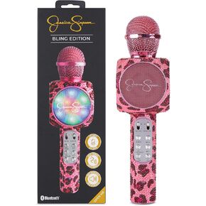 Jessica Simpson Wireless Bluetooth Karaoke Microphone, 3-in-1 Portable Handheld Mic Speaker for All Smartphones,Gifts for Girls Kids Adults All Age