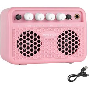 Caline Guitar Mini Amp, 5W Rechargeable Bluetooth Guitar Amplifer Combo for Desktop Practice, Dual Channel,with Headphone Jack, Black in Kuwait