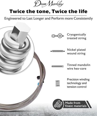 سلاسل غيتار كهربائية من الفولاذ الأزرق من دين ماركلي، 8-38، 2550، in Kuwait