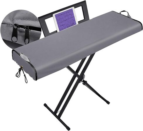 غطاء لوحة مفاتيح البيانو 61 مفتاحًا - حامل موسيقي بسحاب يفتح بسُمك مقاوم للماء وغطاء بيانو رقمي متين لـ 61 مفتاحًا مع مقابض ورباط قابل للتعديل للبيانو الكهربائي الرقمي in Kuwait