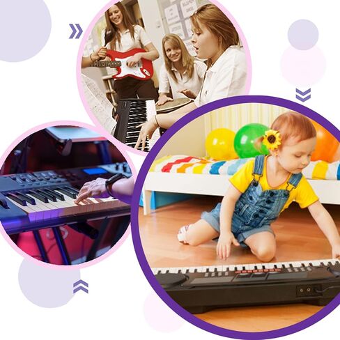 غطاء لوحة مفاتيح البيانو 61 مفتاحًا - حامل موسيقي بسحاب يفتح بسُمك مقاوم للماء وغطاء بيانو رقمي متين لـ 61 مفتاحًا مع مقابض ورباط قابل للتعديل للبيانو الكهربائي الرقمي in Kuwait