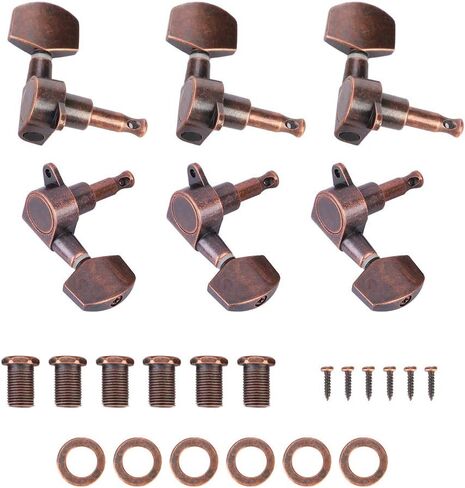 Bnineteenteam 3L 3R Guitar Tuning Pegs Red Bronze Acoustic Machine Heads Guitars Accessory in Saudi Arabia